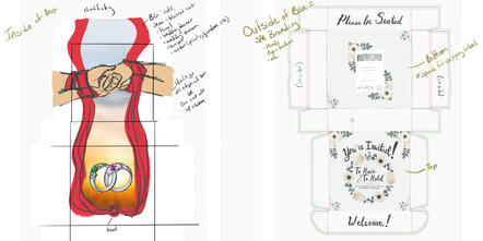 Wedding Zine Box Design