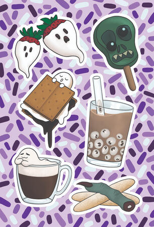 Spooky Snacks Sticker Sheet