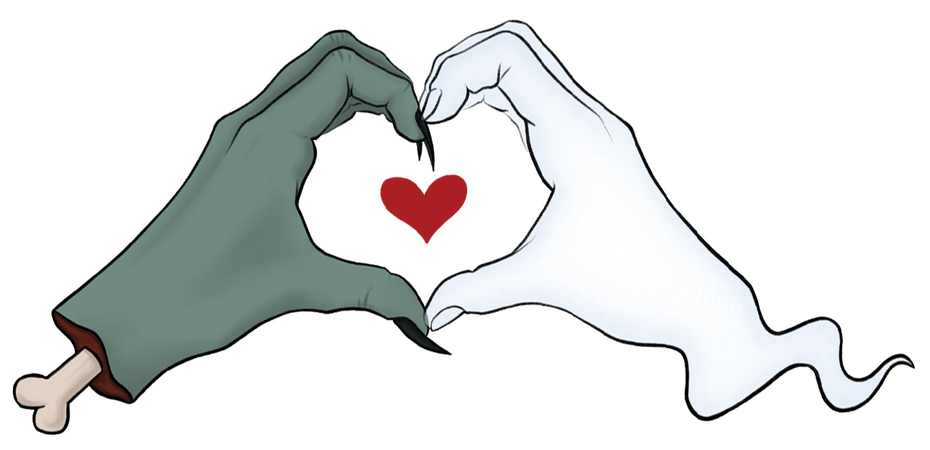 Ghost and Ghoul Love Transparent Sticker